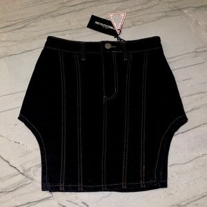 Dark Denim Skirt w slits